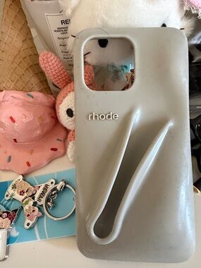 Rhode Silicone Phone Case in Light Gray 16 pro max used